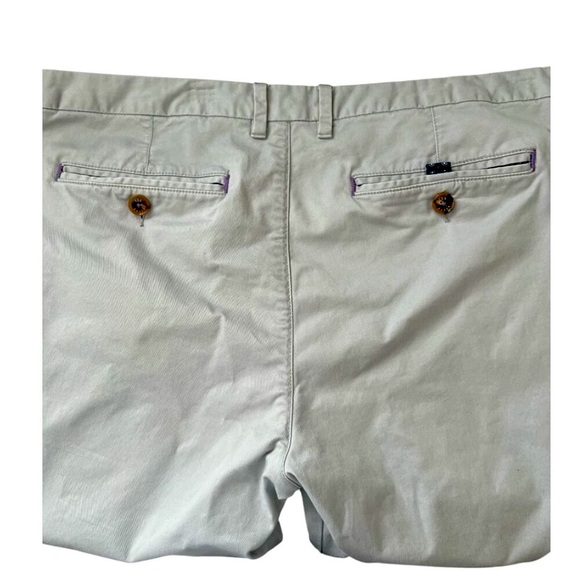 Men's Ted Baker Light Grey Cotton Blend Five Pocket Casual Chino Pants Size 38R - Picture 5 of 11